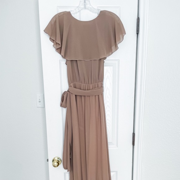 Jess Ruffle Midi Dress - Dune - Medium - Picture 4 of 5